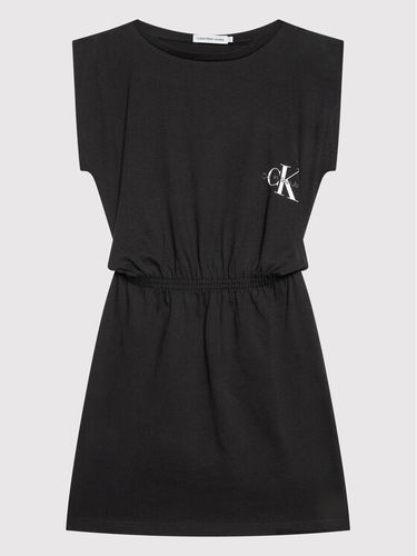 Calvin Klein Jeans Kleid für den Alltag Monogram IG0IG01416 Schwarz Regular Fit