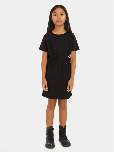 Calvin Klein Jeans Kleid für den Alltag Monogram IG0IG02473 Schwarz Regular Fit