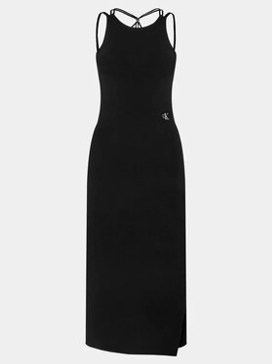 Calvin Klein Jeans Kleid für den Alltag Tie Detail J20J223050 Schwarz Slim Fit