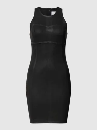 Calvin Klein Jeans Kleid in Leder-Optik in Black
