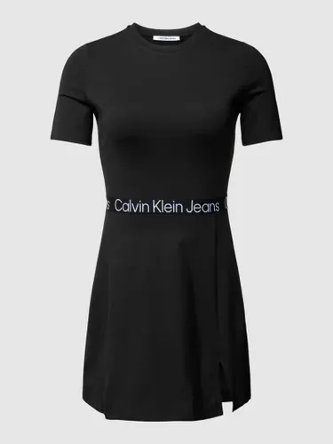 Calvin Klein Jeans Minikleid mit Label-Detail Modell 'MILANO' in Black