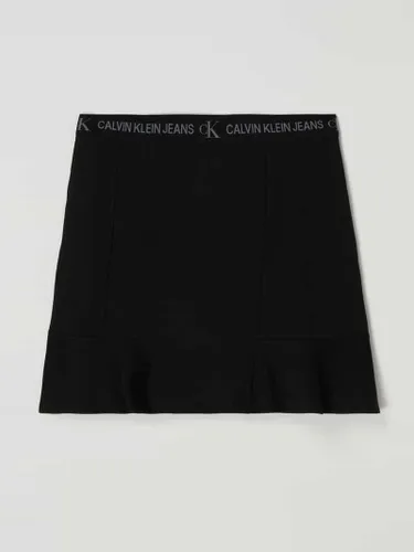 Calvin Klein Jeans Minirock mit Logo-Bund in Black