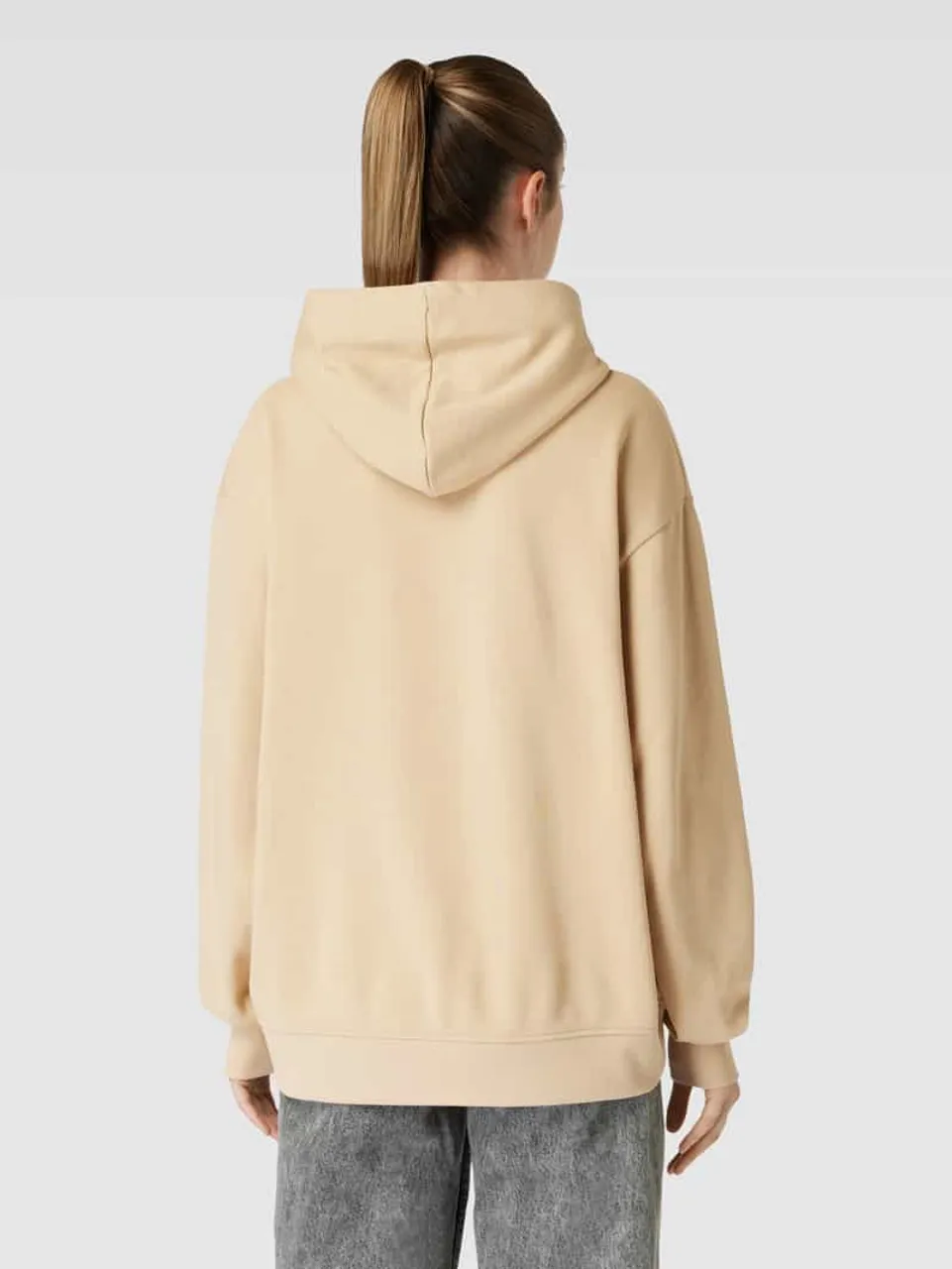 Calvin Klein Jeans Oversized Hoodie mit Label-Patch in Sand