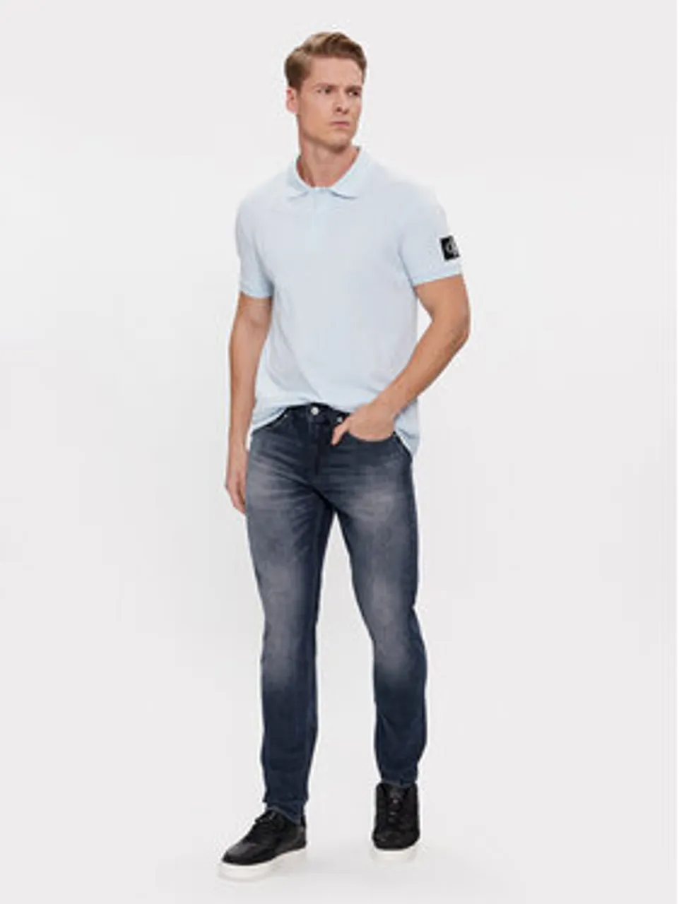Calvin Klein Jeans Polohemd J30J323394 Blau Regular Fit