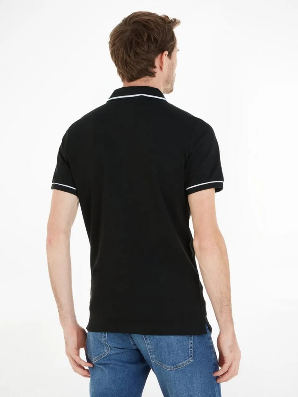 Calvin Klein Jeans Poloshirt CK ESSENTIAL TIPPING SLIM POLO mit Markenstickerei