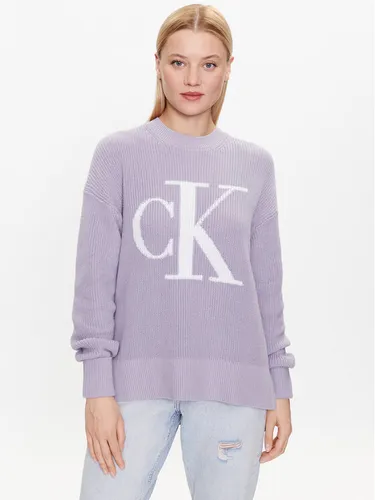 Calvin Klein Jeans Pullover J20J221347 Violett Regular Fit