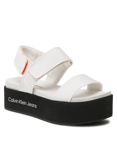 Calvin Klein Jeans Sandalen Flatform Sandal Softny YW0YW00965 Weiß