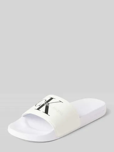Calvin Klein Jeans Sandalette mit Logo-Print in Weiss