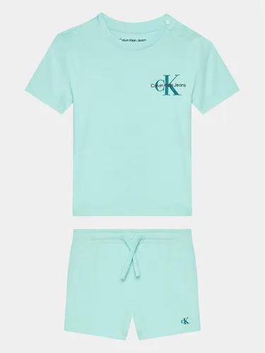 Calvin Klein Jeans Set T-Shirt und Shorts Monogram Logo IN0IN00176 Blau Regular Fit