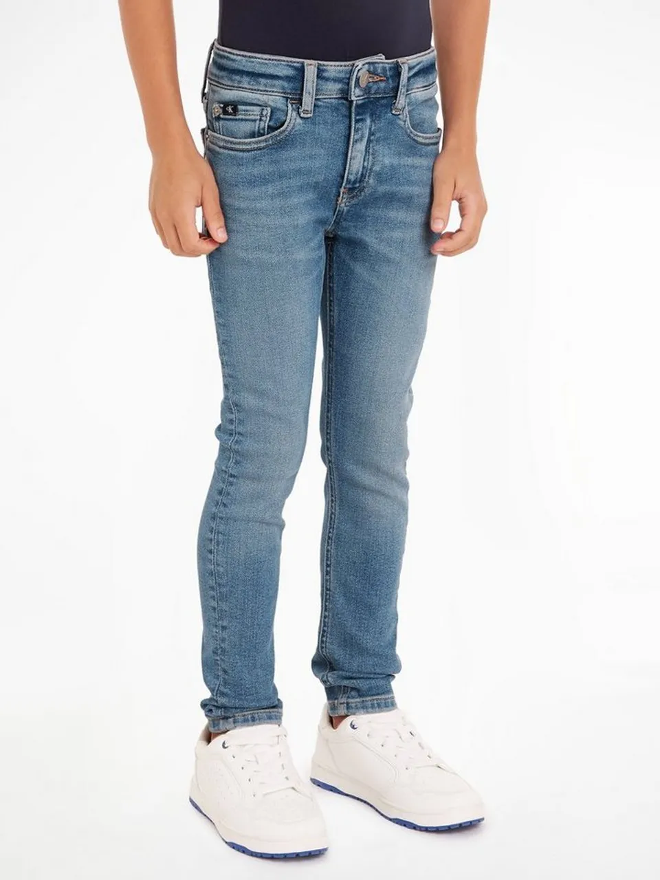 Calvin Klein Jeans Skinny-fit-Jeans SKINNY CLOUDY BLUE STRETCH Kinder bis 16 Jahre