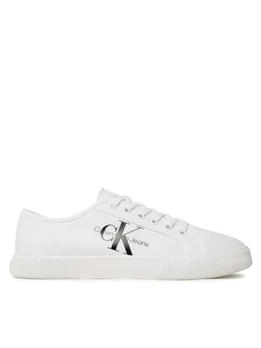 Calvin Klein Jeans Sneakers aus Stoff Essential Vulcanized 1 YM0YM00306 Weiß