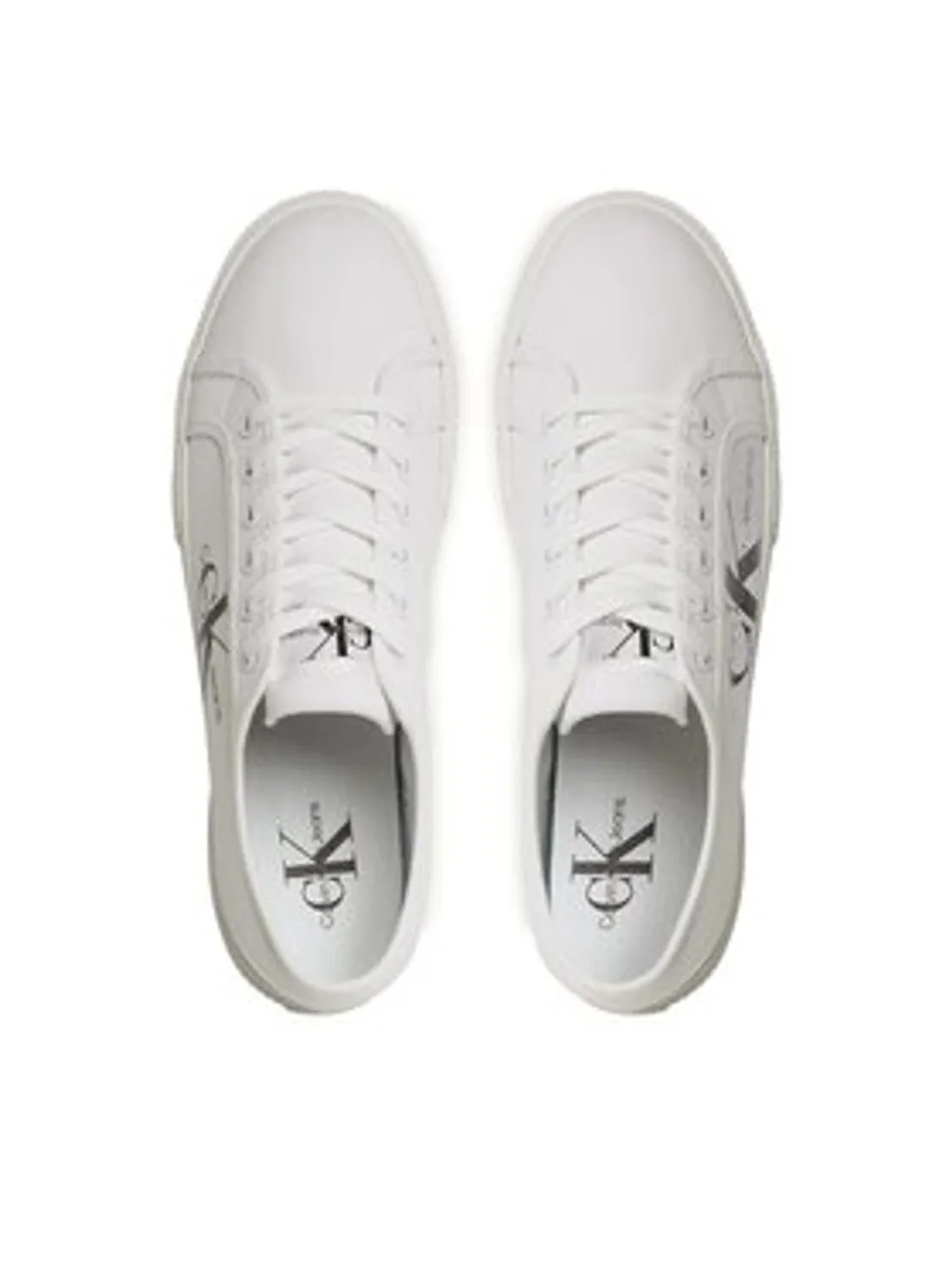 Calvin Klein Jeans Sneakers aus Stoff Essential Vulcanized 1 YM0YM00306 Weiß
