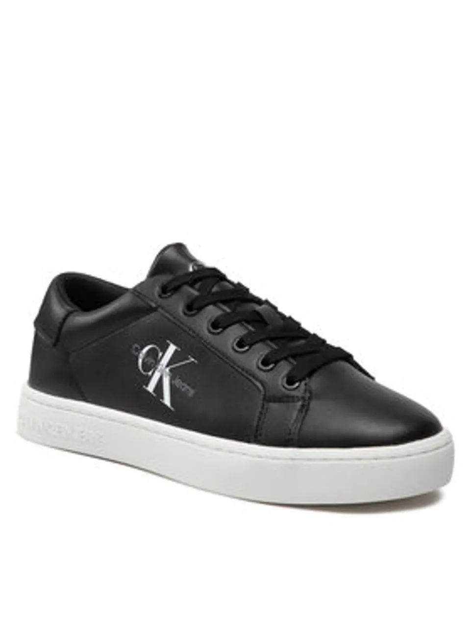 Calvin Klein Jeans Sneakers Classic Cupsole Laceup Low Lth YM0YM00491 Schwarz