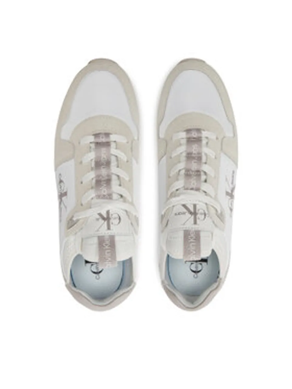 Calvin Klein Jeans Sneakers Runner Sock Lace Up YM0YM00553 Weiß