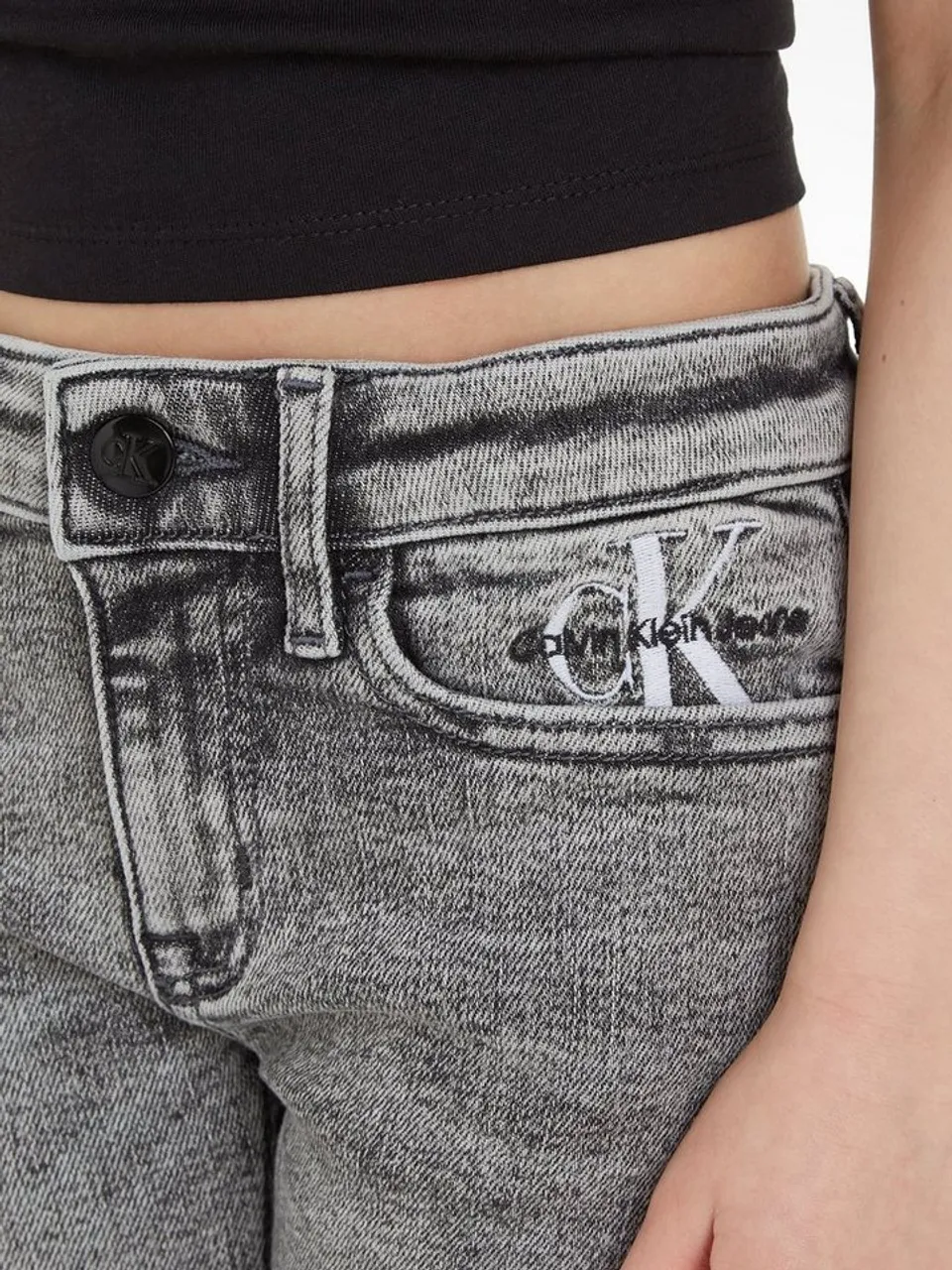 Calvin Klein Jeans Stretch-Jeans SKINNY MR WASHED GREY