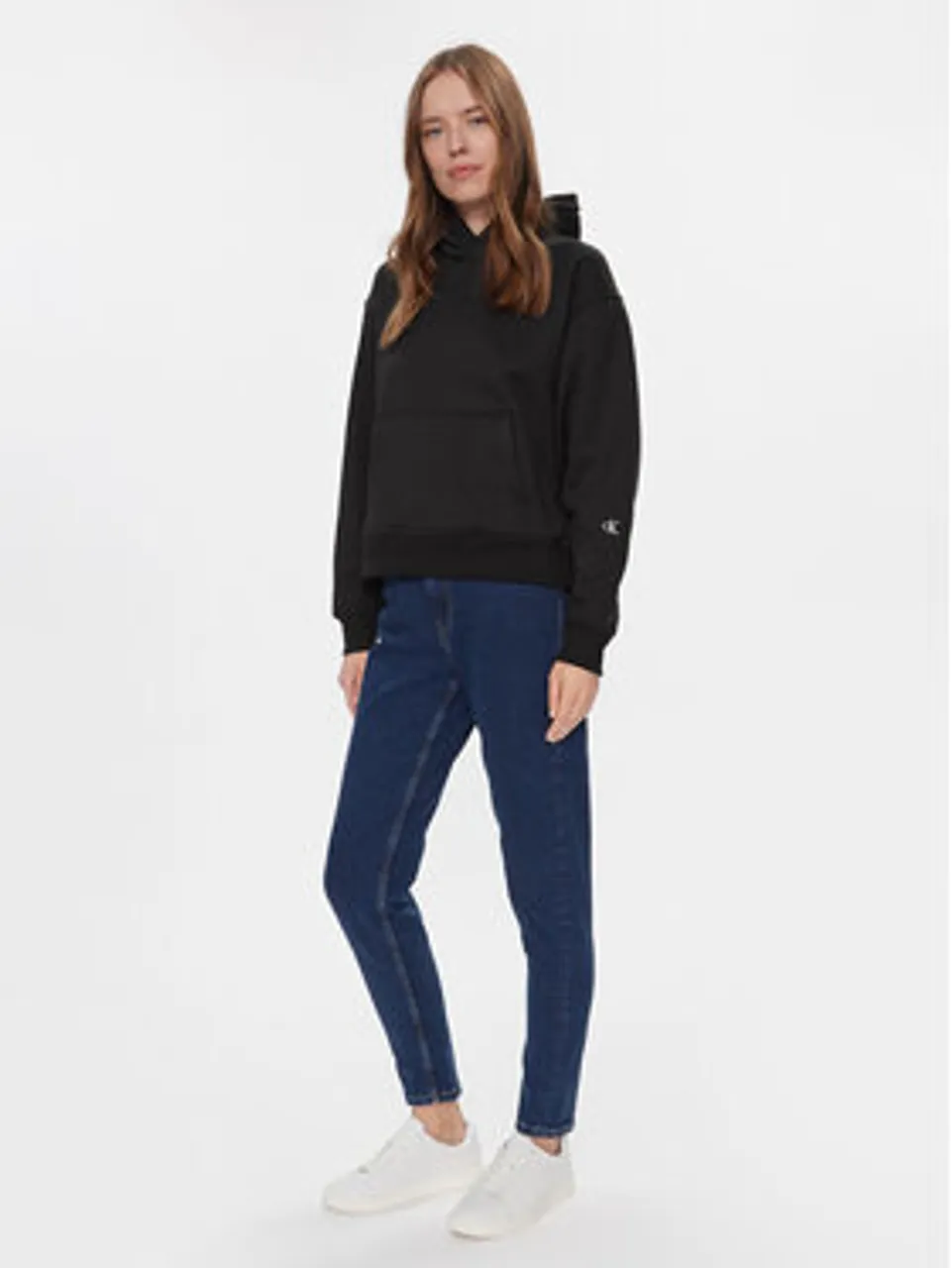 Calvin Klein Jeans Sweatshirt Back Bold Monologo Hoodie J20J222895 Schwarz Regular Fit
