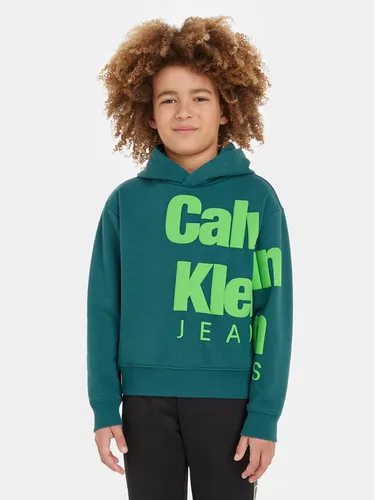 Calvin Klein Jeans Sweatshirt Blown Up Logo IB0IB01860 Blau Regular Fit