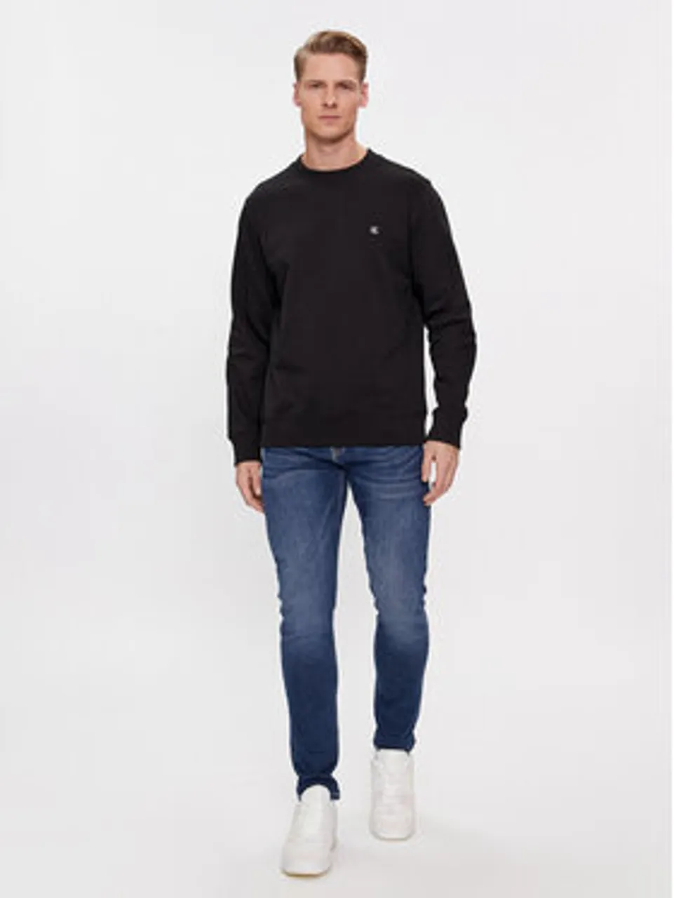 Calvin Klein Jeans Sweatshirt Embro Badge J30J325270 Schwarz Regular Fit