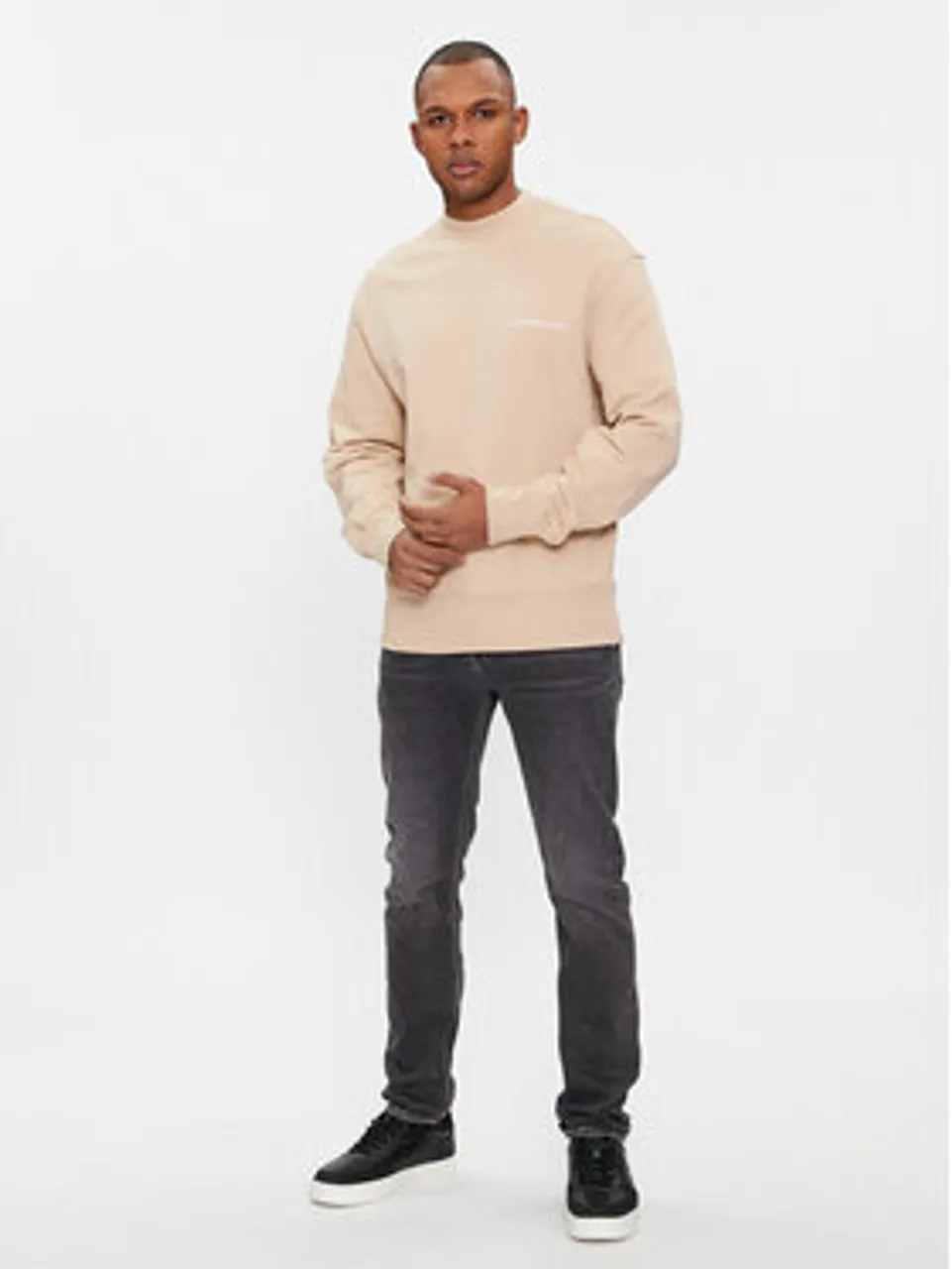Calvin Klein Jeans Sweatshirt Institutional J30J324621 Beige Regular Fit