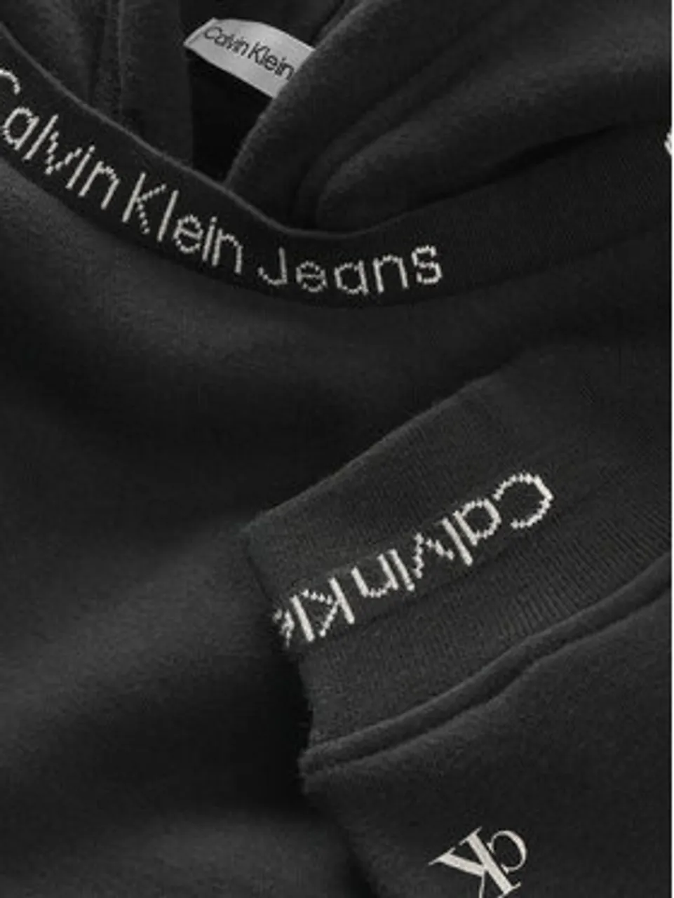 Calvin Klein Jeans Sweatshirt Intersia IB0IB01689 Schwarz Regular Fit