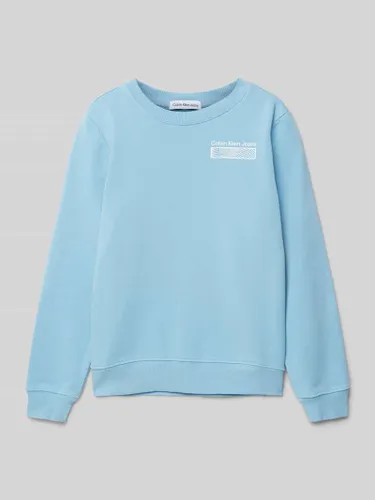 Calvin Klein Jeans Sweatshirt mit Label-Details Modell 'TERRY' in Sky
