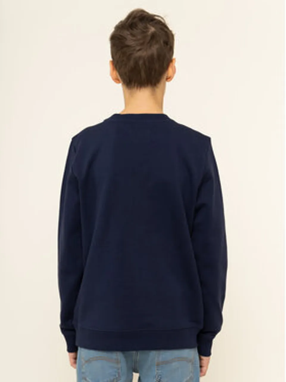 Calvin Klein Jeans Sweatshirt Monogram Logo IU0IU00069 Dunkelblau Regular Fit