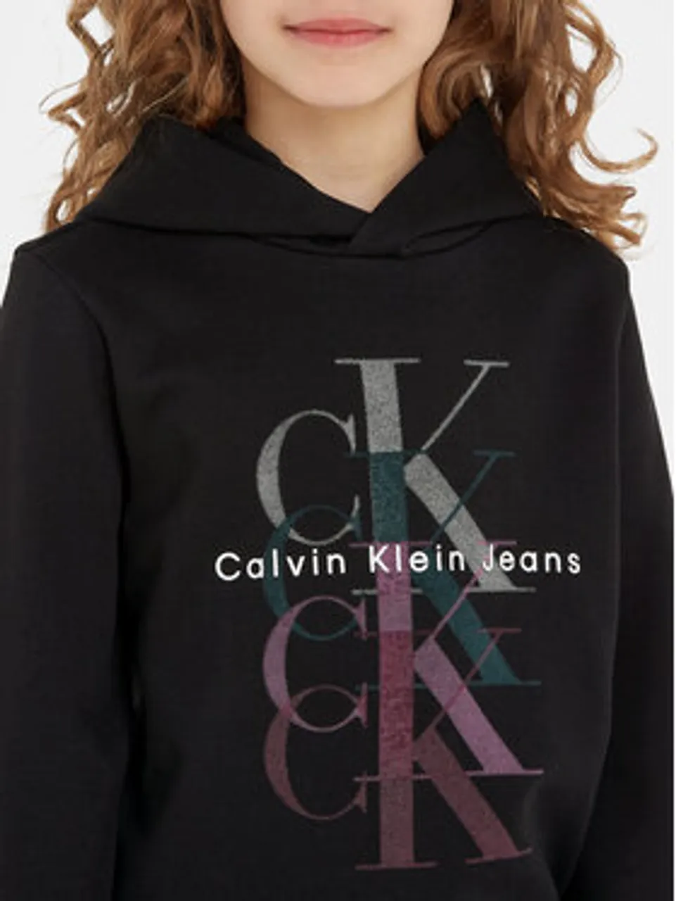Calvin Klein Jeans Sweatshirt Monogram Repeat IG0IG02211 Schwarz Regular Fit
