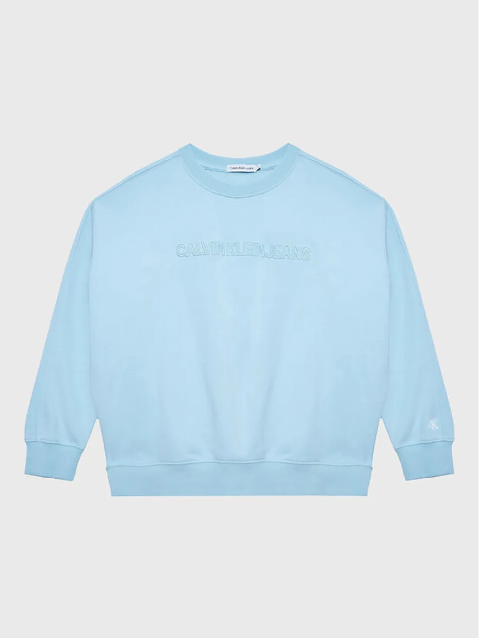 Calvin Klein Jeans Sweatshirt Raised Embro IB0IB01670 Blau Regular Fit