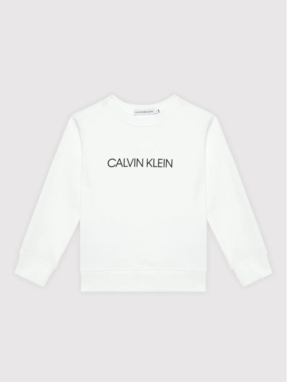 Calvin Klein Jeans Sweatshirt Unisex Institutional Logo IU0IU00162 Weiß Regular Fit