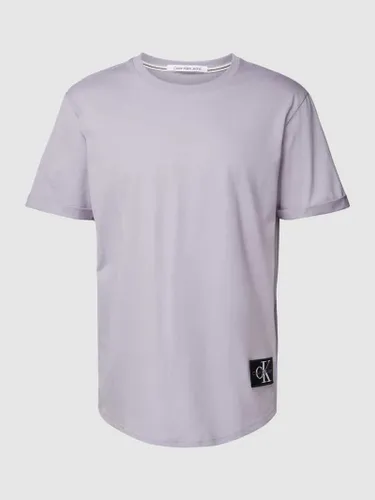 Calvin Klein Jeans T-Shirt aus Baumwolle mit Label-Detail Modell 'BADGE' in Lavender