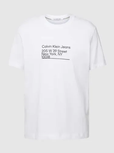 Calvin Klein Jeans T-Shirt aus Baumwolle Modell 'ADDRESS' in Weiss