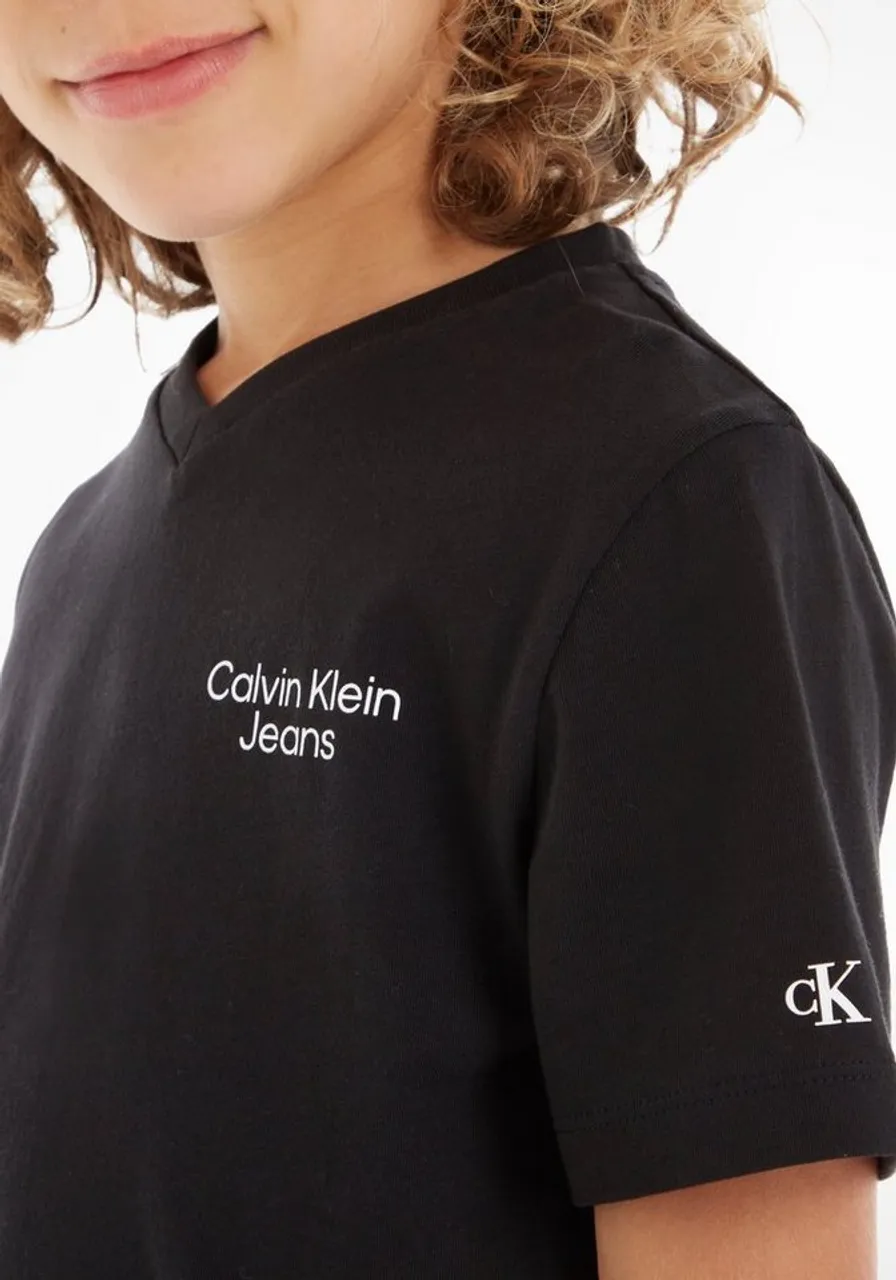 Calvin Klein Jeans T-Shirt CKJ STACK LOGO V-NECK T-SHIRT