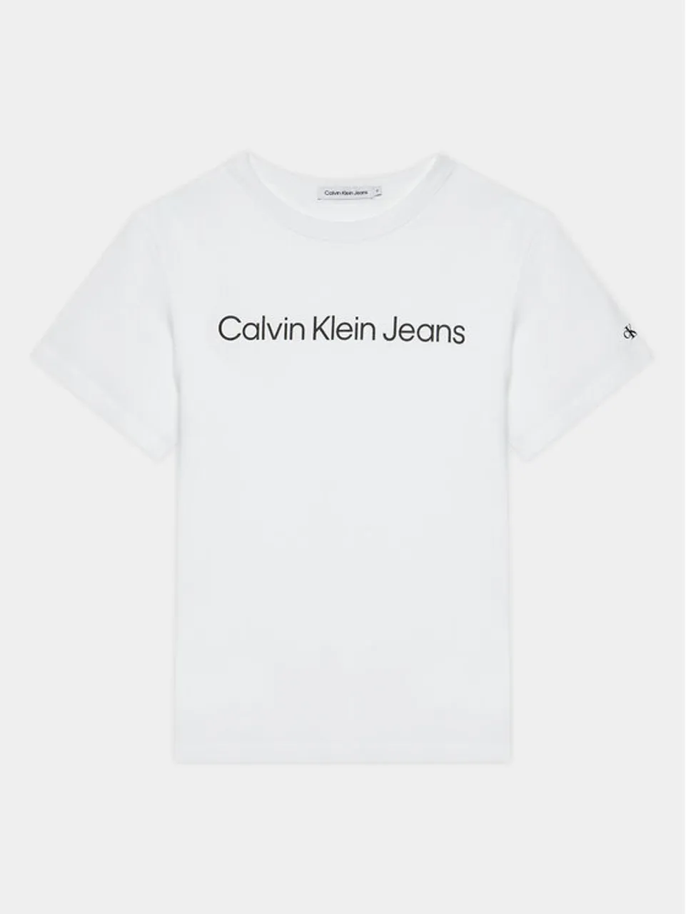 Calvin Klein Jeans T-Shirt IU0IU00599 D Weiß Regular Fit
