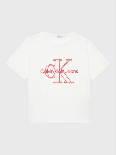 Calvin Klein Jeans T-Shirt Monogram IG0IG01944 Weiß Regular Fit