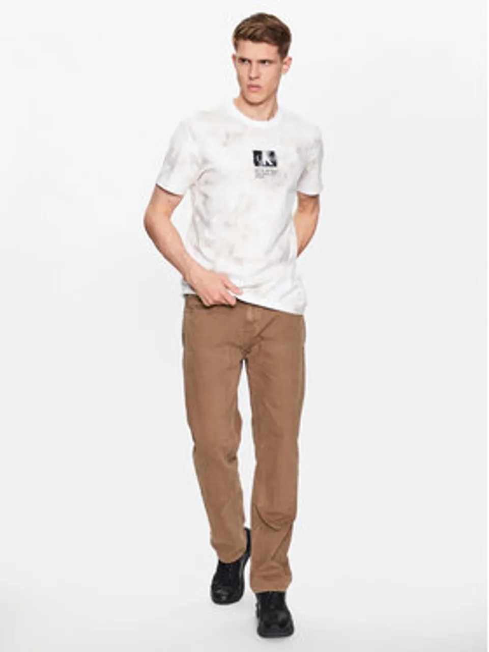 Calvin Klein Jeans T-Shirt Monogram J30J323301 Beige Regular Fit