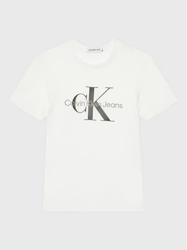 Calvin Klein Jeans T-Shirt Monogram Logo IU0IU00267 Weiß Regular Fit