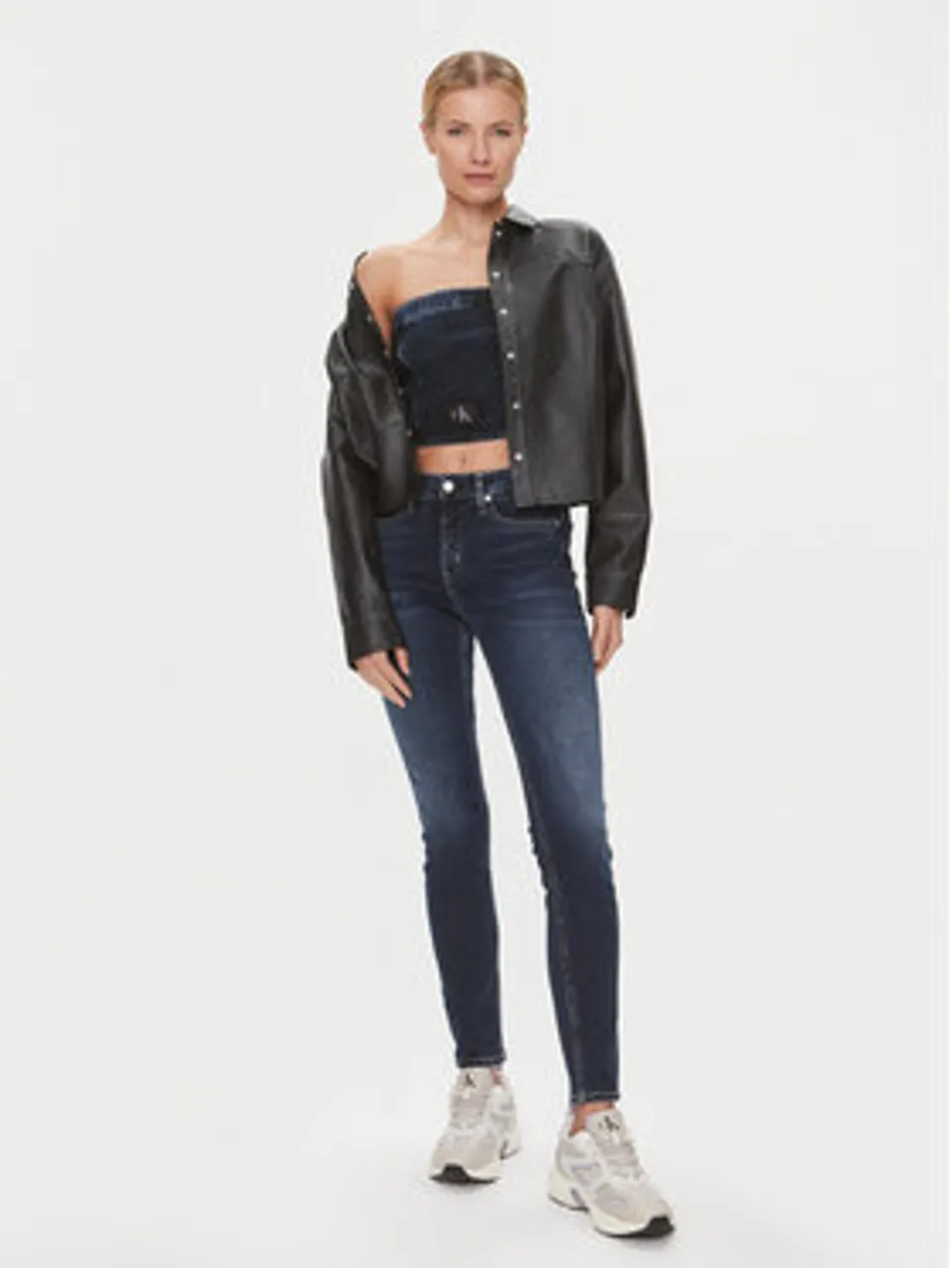 Calvin Klein Jeans Top J20J222870 Dunkelblau Slim Fit