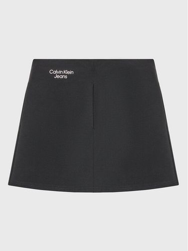 Calvin Klein Jeans Trapezförmiger Rock Stack Logo IG0IG01998 Schwarz Regular Fit