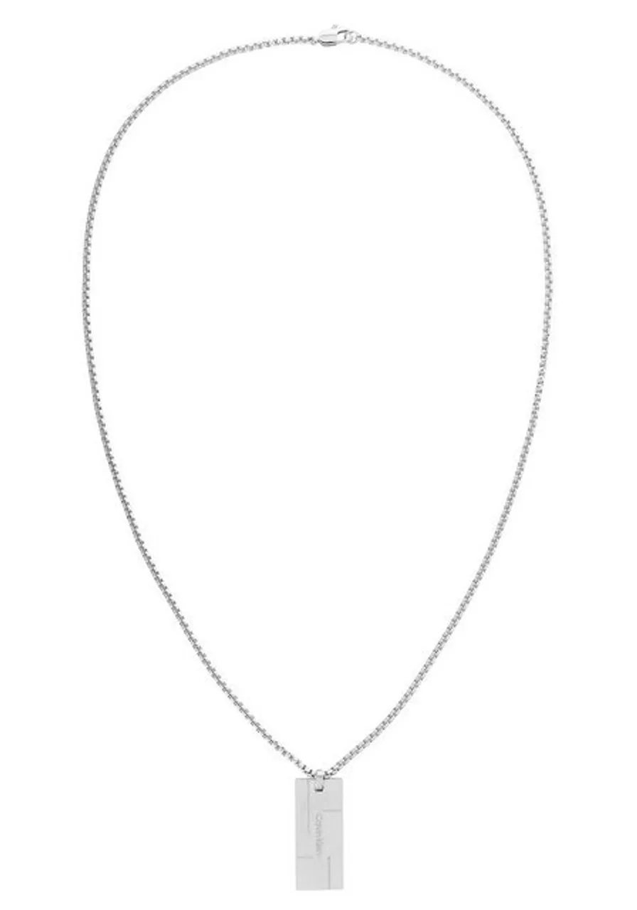 Calvin Klein Kette mit Anhänger Schmuck Edelstahl Halsschmuck Halskette Venezianerkette GRID