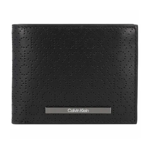 Calvin Klein Modern Bar Geldbörse RFID Schutz Leder 11 cm ck black smooth