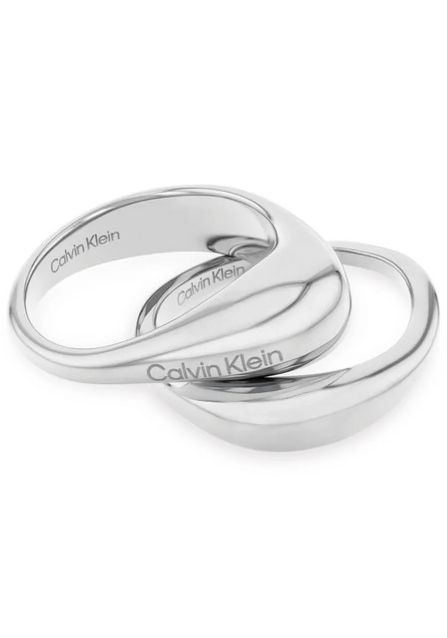 Calvin Klein Ring-Set Multipack Schmuck Edelstahl Fingerringe Ringset Damenringe DROPS (Set, 2-tlg)