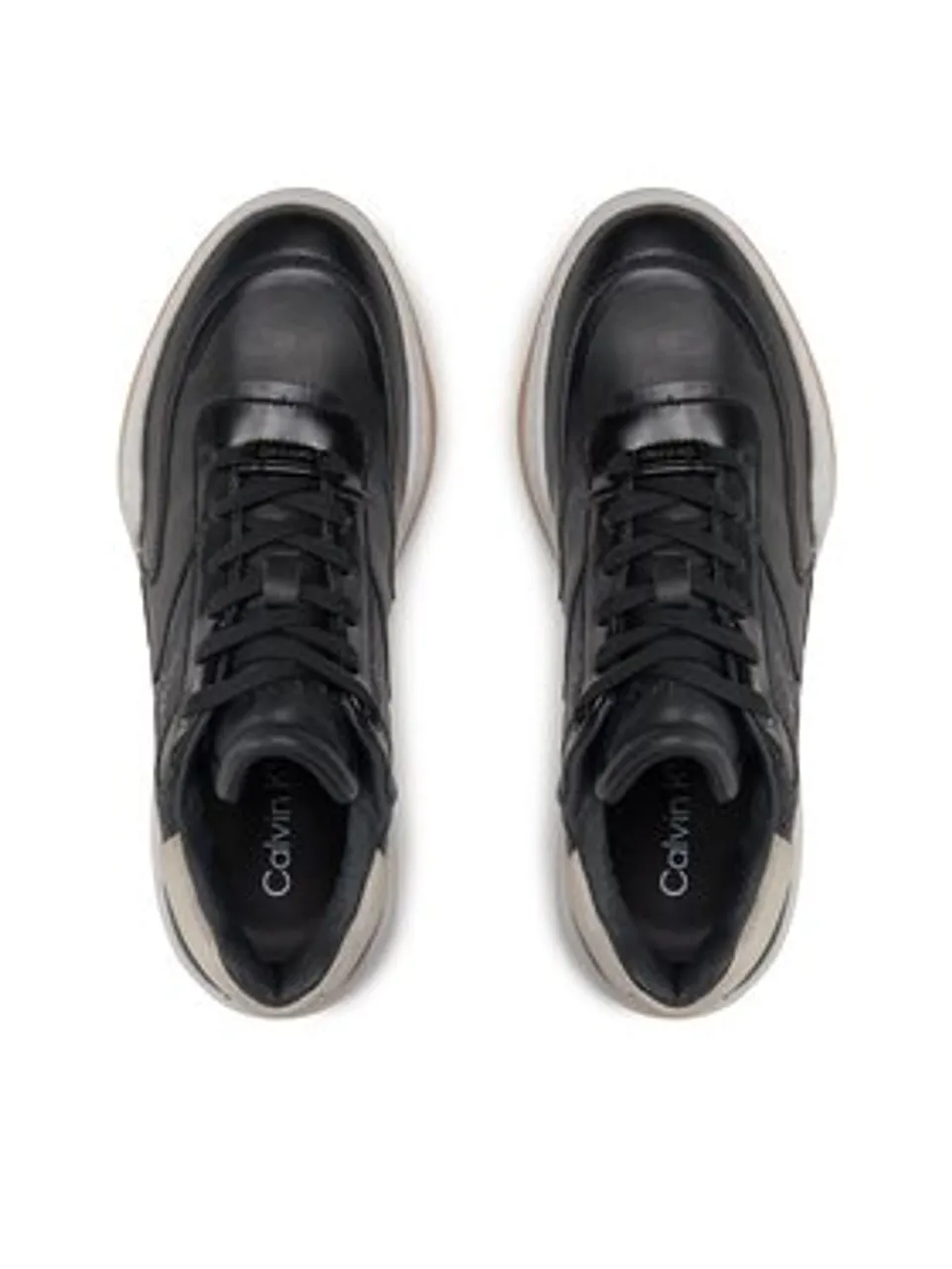 Calvin Klein Sneakers Wedge Lace Up Epi Mono HW0HW01899 Schwarz
