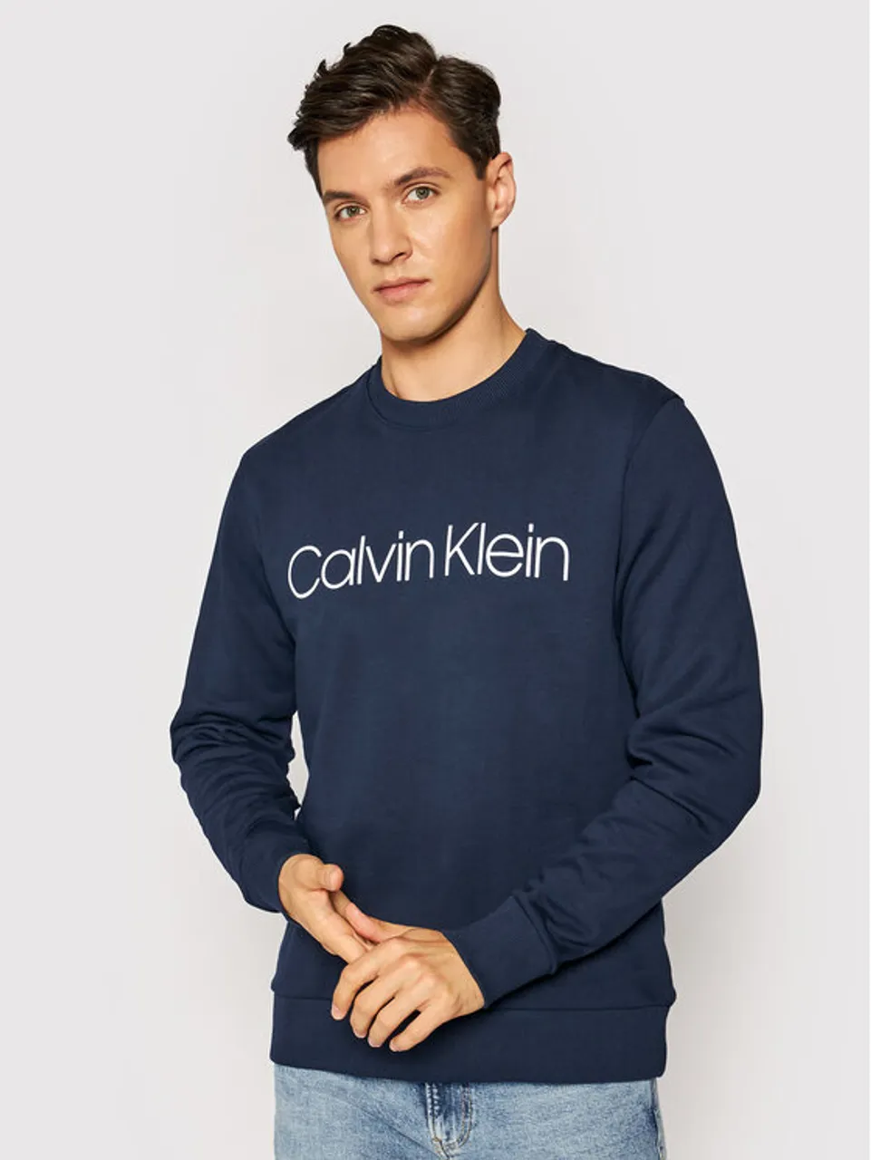 Calvin Klein Sweatshirt Logo K10K104059 Dunkelblau Regular Fit