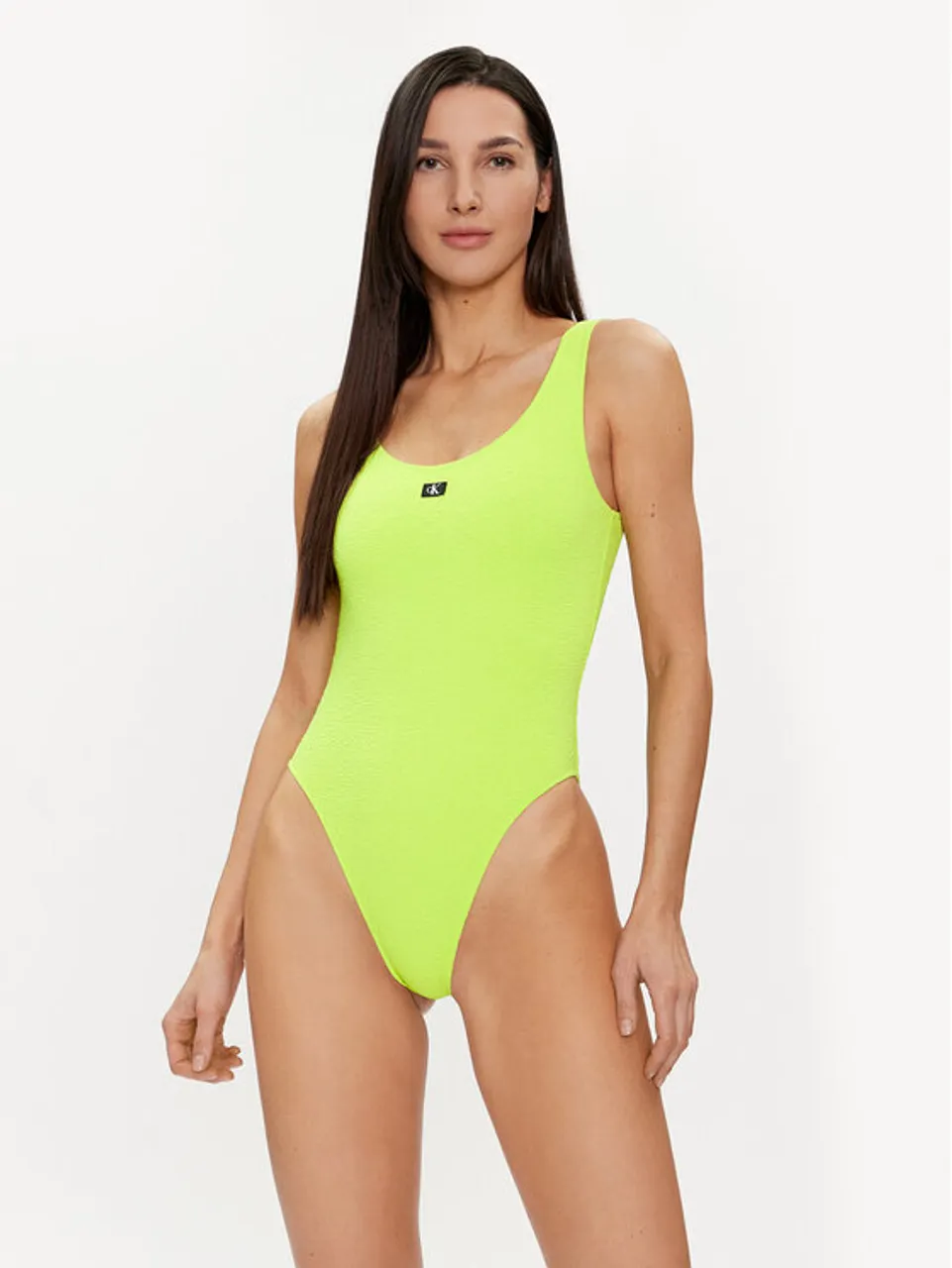 Calvin Klein Swimwear Badeanzug KW0KW02401 Grün