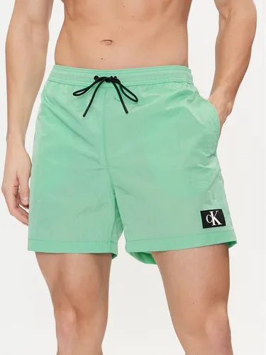 Calvin Klein Swimwear Badeshorts KM0KM00980 Grün Regular Fit