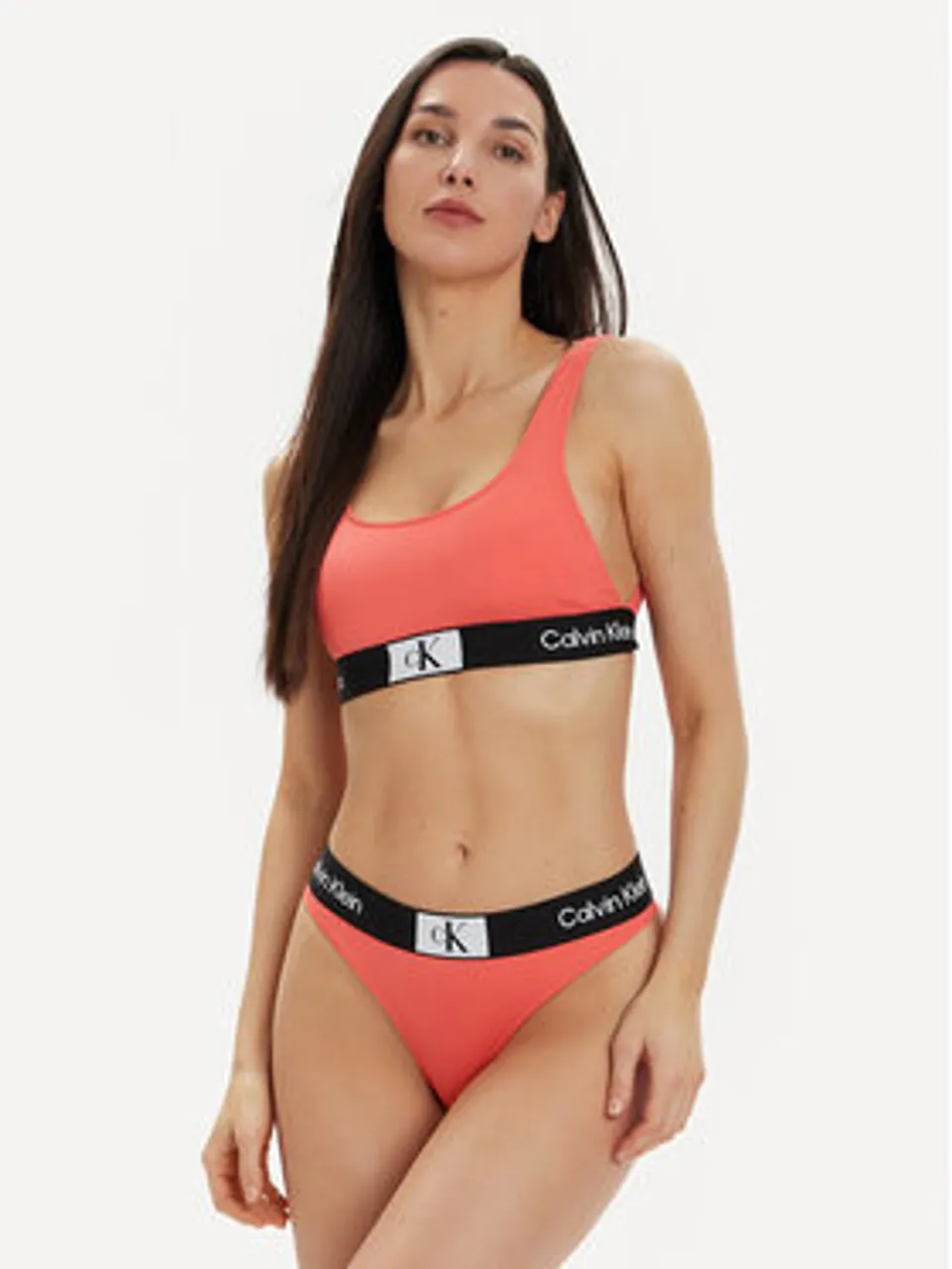 Calvin Klein Swimwear Bikini-Oberteil KW0KW02354 Korallenfarben