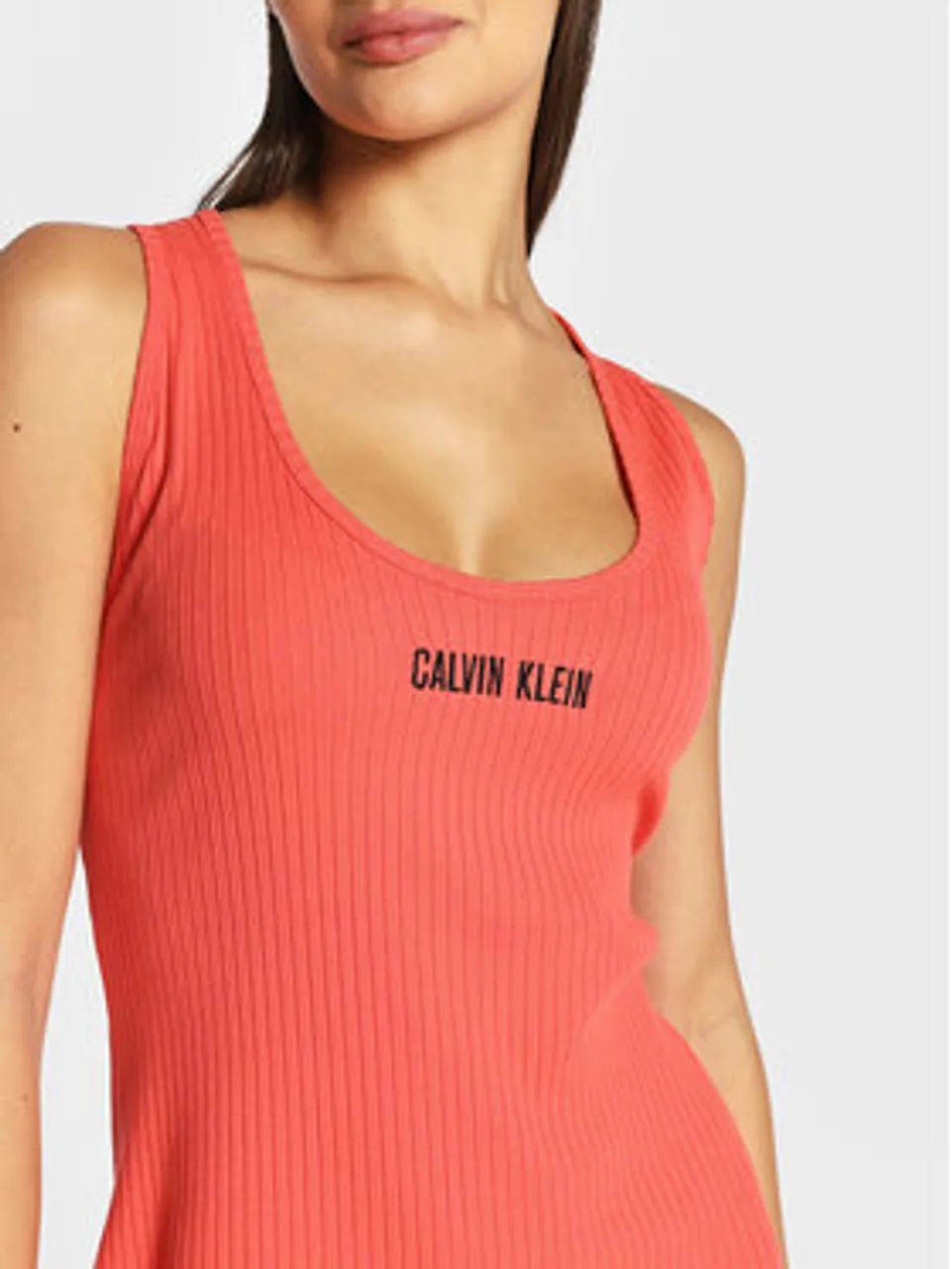 Calvin Klein Swimwear Strandkleid KW0KW01915 Korallenfarben Slim Fit