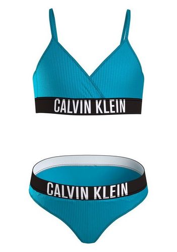 Calvin Klein Swimwear Triangel-Bikini CROSSOVER TRIANGLE BIKINI SET (2-St) mit Markenlabel