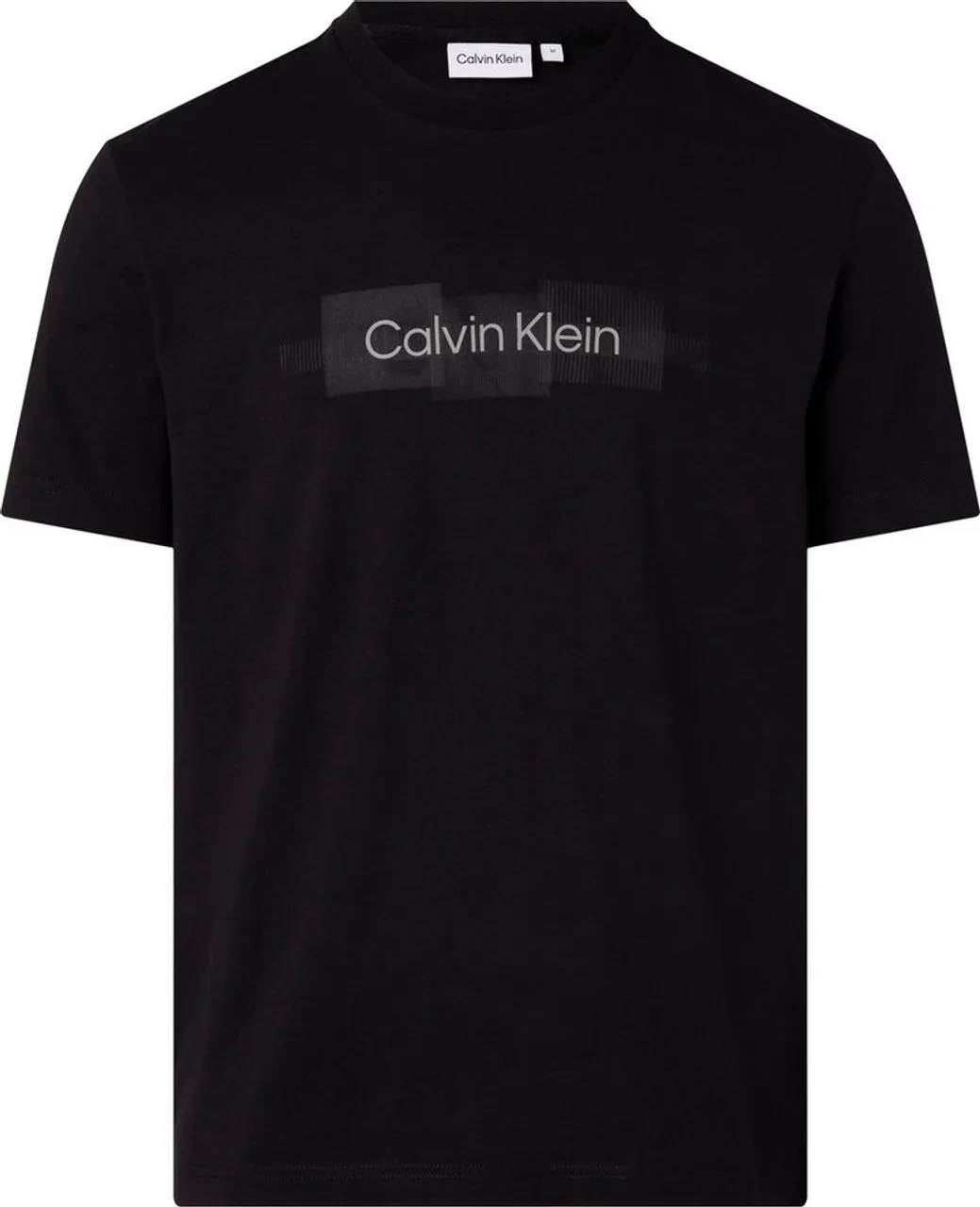 Calvin Klein T-Shirt BOX STRIPED LOGO T-SHIRT aus reiner Baumwolle