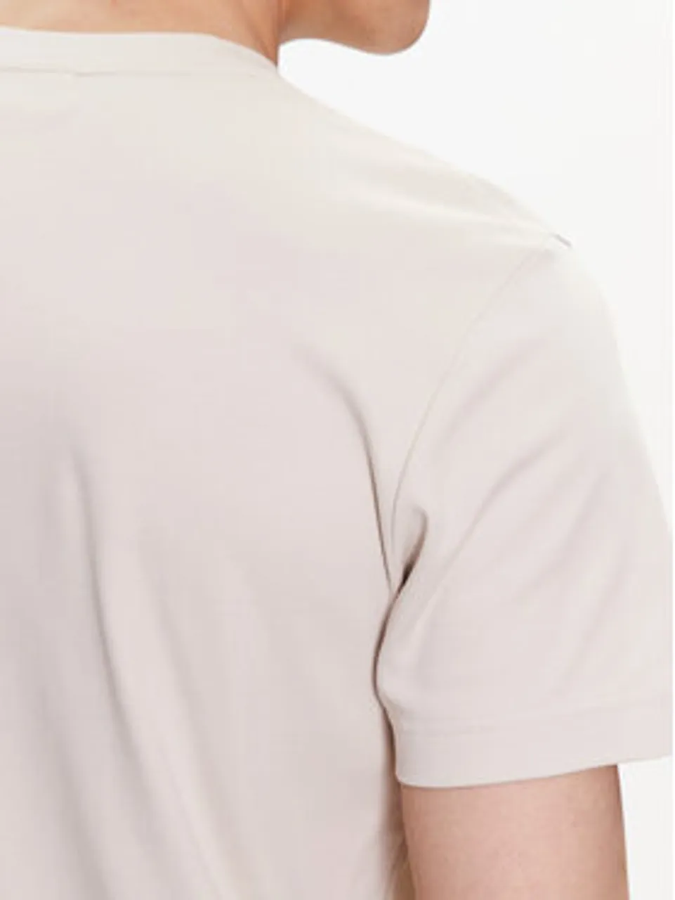 Calvin Klein T-Shirt Micro Logo Interlock K10K109894 Beige Regular Fit